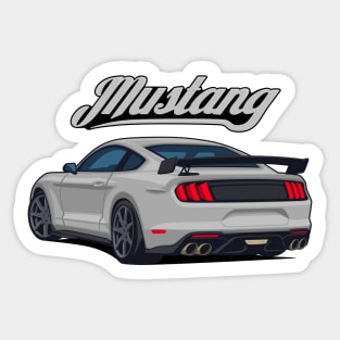 Rear Car Mustang grey Sticker